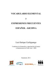 book Vocabulario elemental kichwa y expresiones frecuentes español - kichwa