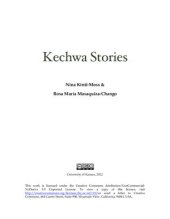 book Imanalla. Kechwa stories