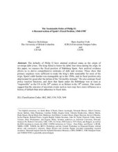 book The Sustainable Debts of Philip II: Reconstruction of Spain’s Fiscal Position, 1560-1598