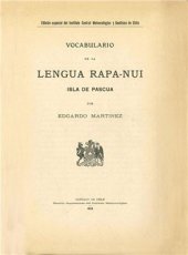 book Vocabulario de la lengua Rapa-Nui, Isla de Pascua