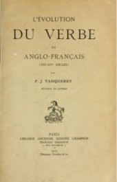 book L'évolution du verbe en anglo-français (XIIe-XIVe siècles)