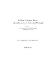 book Set Theory in Computer Science - A Gentle Introduction to Mathematical Modeling I