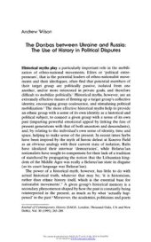 book The Donbas between Ukraine and Russia: The Use of History in Political Disputes