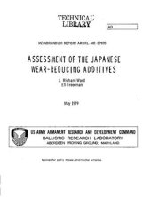 book Assessment of the japanese wear-reducing additives