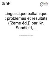 book Linguistique balkanique: problèmes et résultats