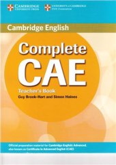 book Cambridge English Complete CAE Teacher's Book