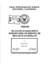 book The analysis of random effects regression model for predicting the shelf-life of gun propellant