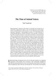 book The time of animal voices