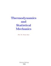 book Thermodynamics and Statistical Mechanics