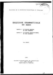 book Esquisse grammaticale du Kakɔ