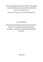 book Проблемы противодействия неправомерному доступу к компьютерной информации: Уголовно-правовые и криминологические аспекты