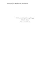 book Globalization and English Language Pedagogy