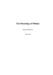 book The Phonology of Mbuko