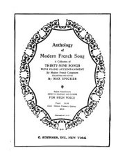 book Anthology of Modern French Song