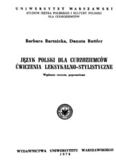 book Język polski dla cudzoziemców. Ćwiczenia leksykalno-stylistyczne