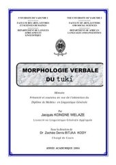 book Morphologie verbale du tukí