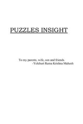 book Mahesh Puzzles Insight