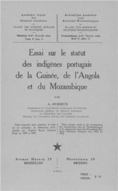 book Essai sur le statut des indigènes portugais de la Guinée, de l'Angola et du Mozambique