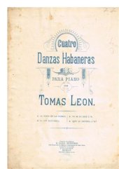 book Cuatro danzas habaneras para piano