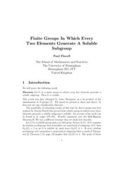 book Finite groups in which every two elements generate a soluble subgroup