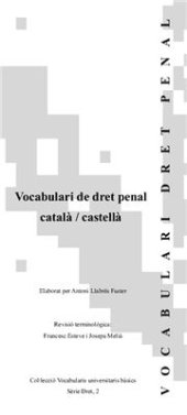 book Vocabulari de dret penal català / castellà