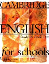 book Cambridge English for schools. Level One (student's book)