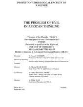 book The Problem of Evil in African Thinking: Ancestral practices and Christian beliefs