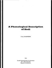 book A Phonological Description of Hedi