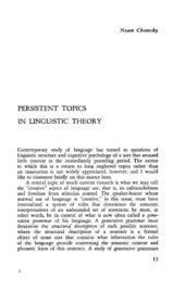 book Persistent Topics in Linguistic Theory