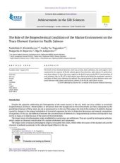 book The Role of the Biogeochemical Conditions of the Marine Environment on the Trace Element Content in Pacific Salmon