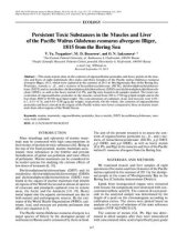 book Persistent Toxic Substances in the Muscles and Liver of the Pacific Walrus Odobenus rosmarus divergens Illiger, 1815 from the Bering Sea