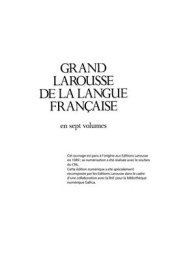 book Grand Larousse de la langue française. Tom 5 (O-PSI)