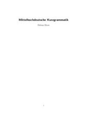 book Mittelhochdeutsche Kurzgrammatik