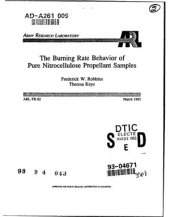 book The Burning Rate Behavior of Pure Nitrocellulose Propellant Samples