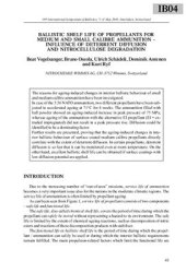 book Ballistic shelf life of propellants for medium and small calibre ammunition - influence of deterrent diffusion and nitrocellulose degradation