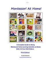 book Montessori at Home! : The Complete Guide to Doing Montessori Early Learning Activities