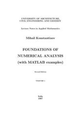 book Foundations of numerical analysis (with MatLab examples). Vol. 1