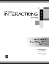 book Interactions Reading. Teacher's Manual with Tests
