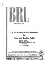 book On the Computational Procedures for Firing and Bombing Tables