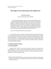 book The origin of vowel alternations in the Tangut verb