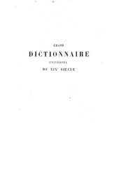 book Grand dictionnaire universel du XIXe siècle. Tom 4 (Chemin-Contray) [Большой универсальный словарь XIX в.]