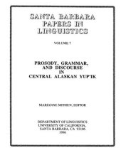 book Prosody, grammar and discourse in Central Alaskan Yup'ik