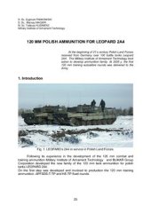 book 120 mm polish ammunition for Leopard 2A4