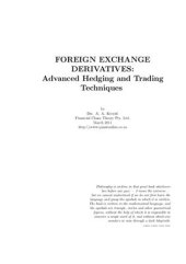 book Foreign Exchange Derivatives: Advanced Hedging and Trading Techniques