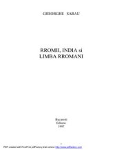 book Rromii, India şi limba rromani