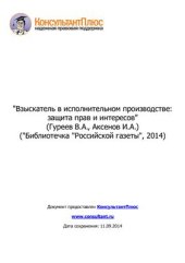 book Взыскатель в исполнительном производстве: защита прав и интересов