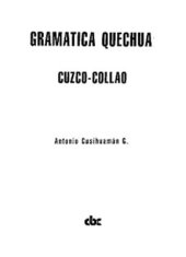 book Gramática Quechua Cuzco-Collao