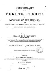 book A Dictionary of the Pukhto, Pushto or Language of the Afghans