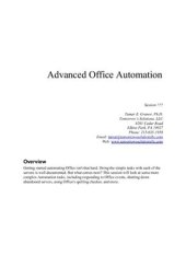 book Advanced Office Automation