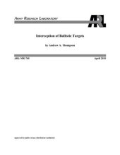 book Interception of Ballistic Targets